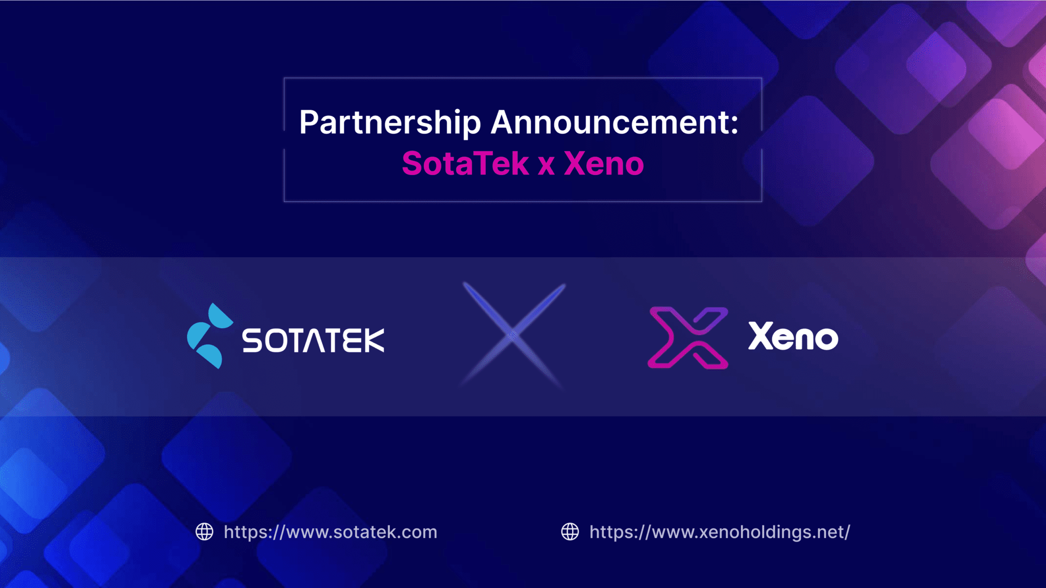 DeFi ソリューションのパートナーシップ締結：SotaTekとXeno