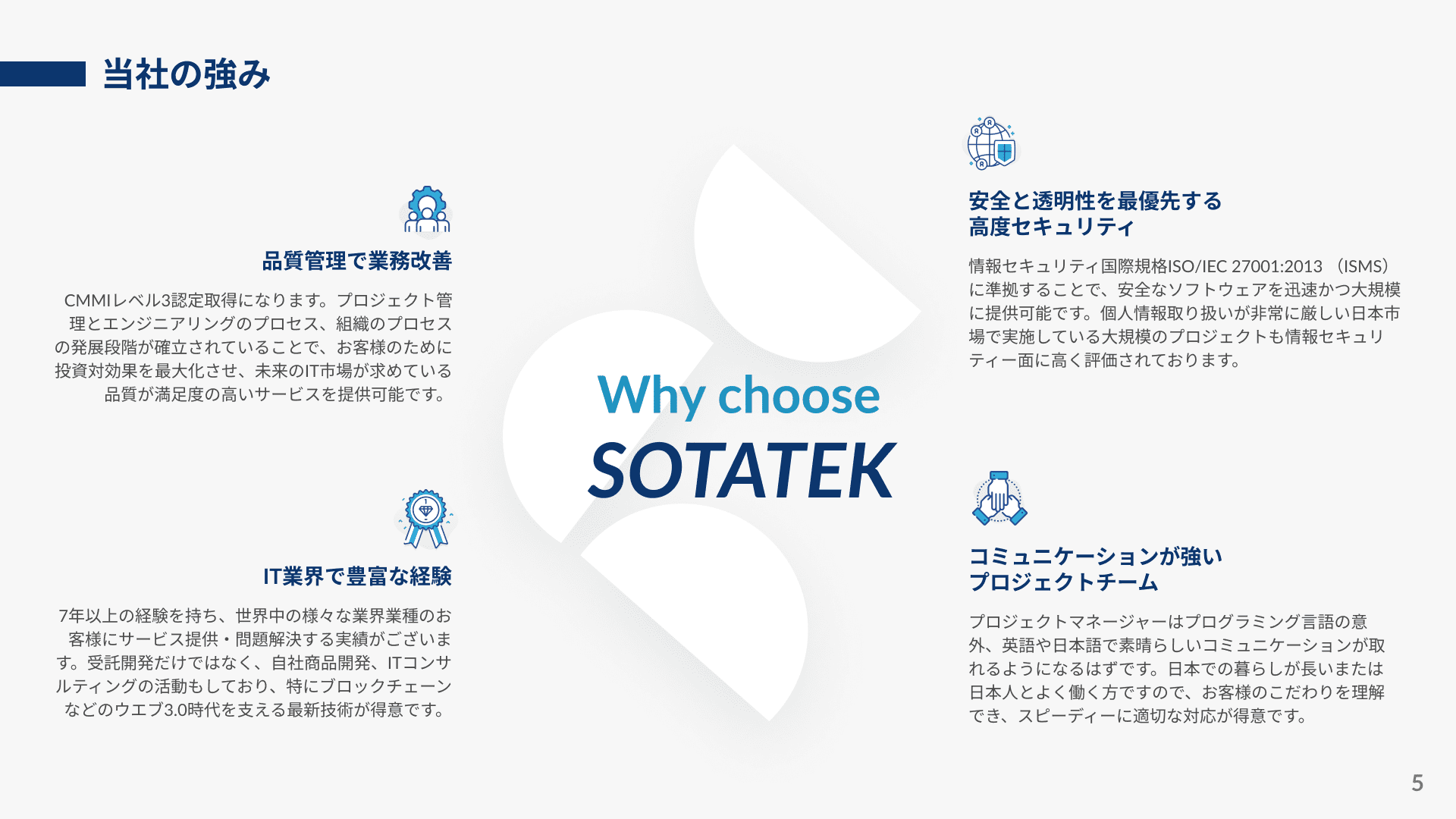 ソタテック は選ばれる理由
